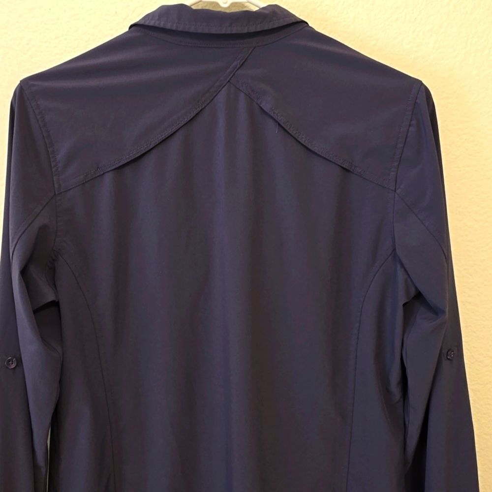 ExOfficio Button Up Shirt Vented Long Sleeve Sz M Purple Women's Zip Po… - Picture 4 of 11